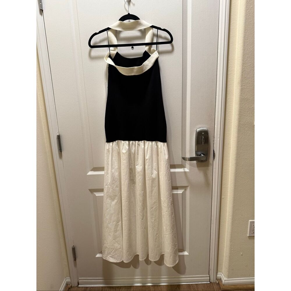 Line & Dot Women's Kohl Mixed-Media Halter-Neck Dress S NWT - Picture 7 of 8